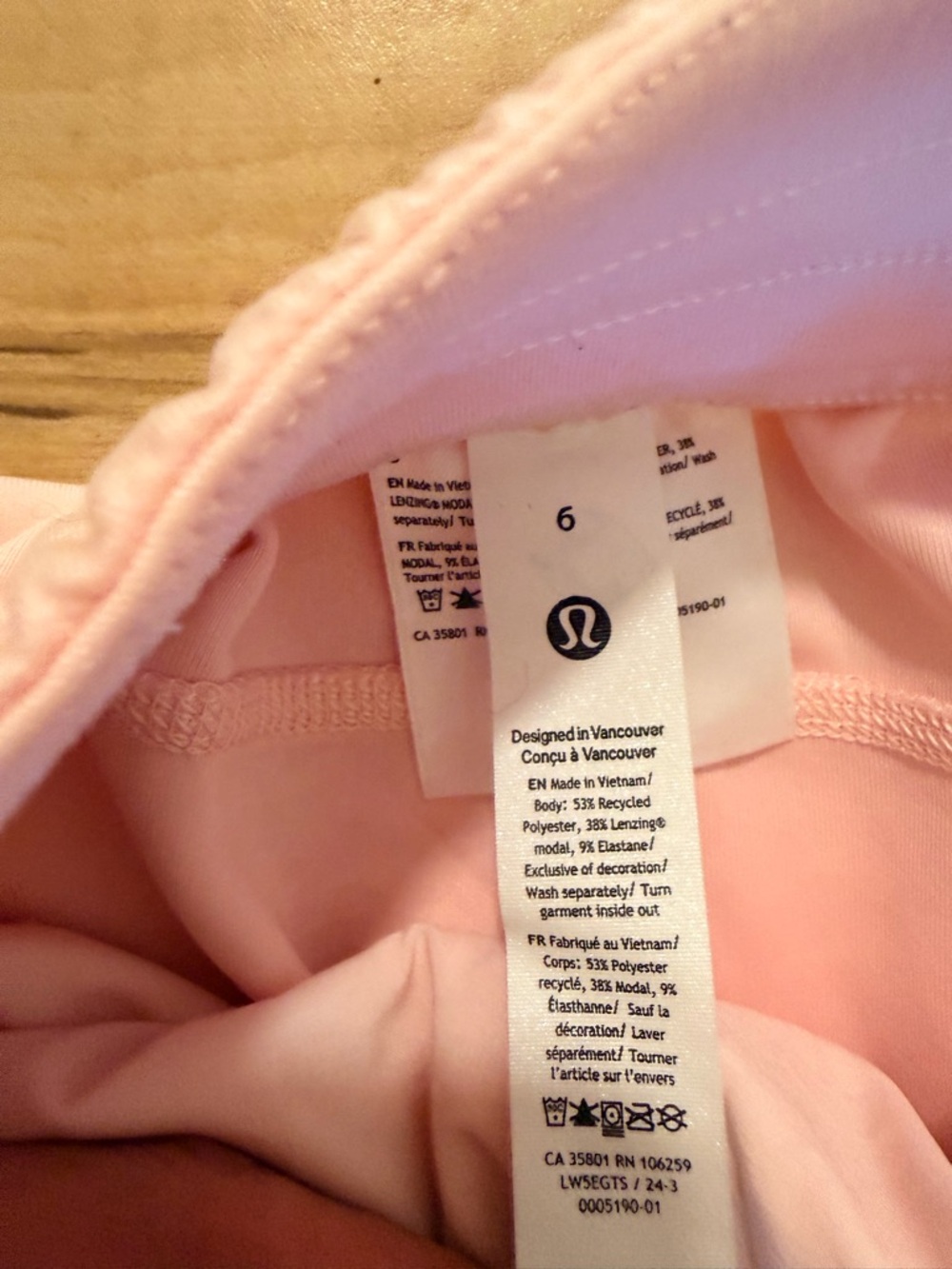 lululemon athletica Light Pink Lounge Pants with Logo Tag - Picture 5 of 7
